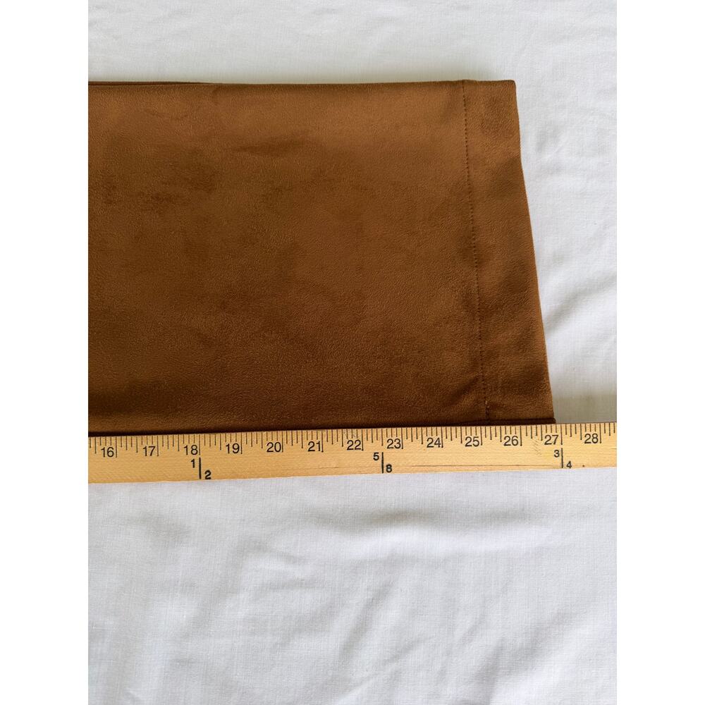 LOFT The Palmer Boho Western Chic Faux Suede Cognac Brown Wide Leg Pants Size 6 - Picture 11 of 13